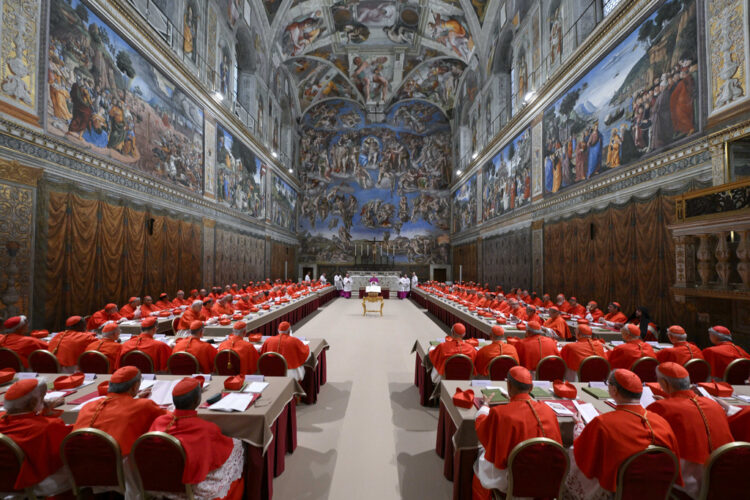 Cardinals vote in the Vatican for a second day to elect a new pope